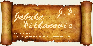 Jabuka Milkanović vizit kartica